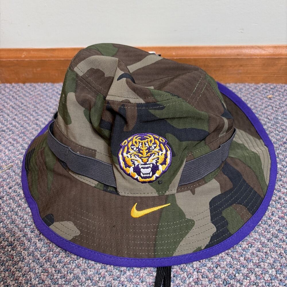 LSU Tigers Nike Dri-Fit Apex Camo Boonie Cap Hat Size Large